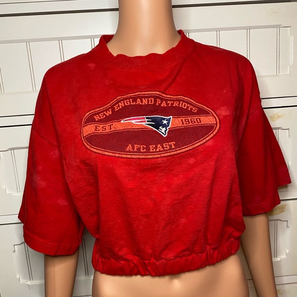 New England Patriots bleached crop top